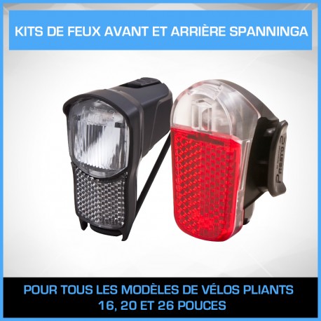 Eclairage vélo Bikeono : Kit de lumières à LED pour vélo (feu avant / feu  arrière)